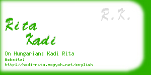 rita kadi business card